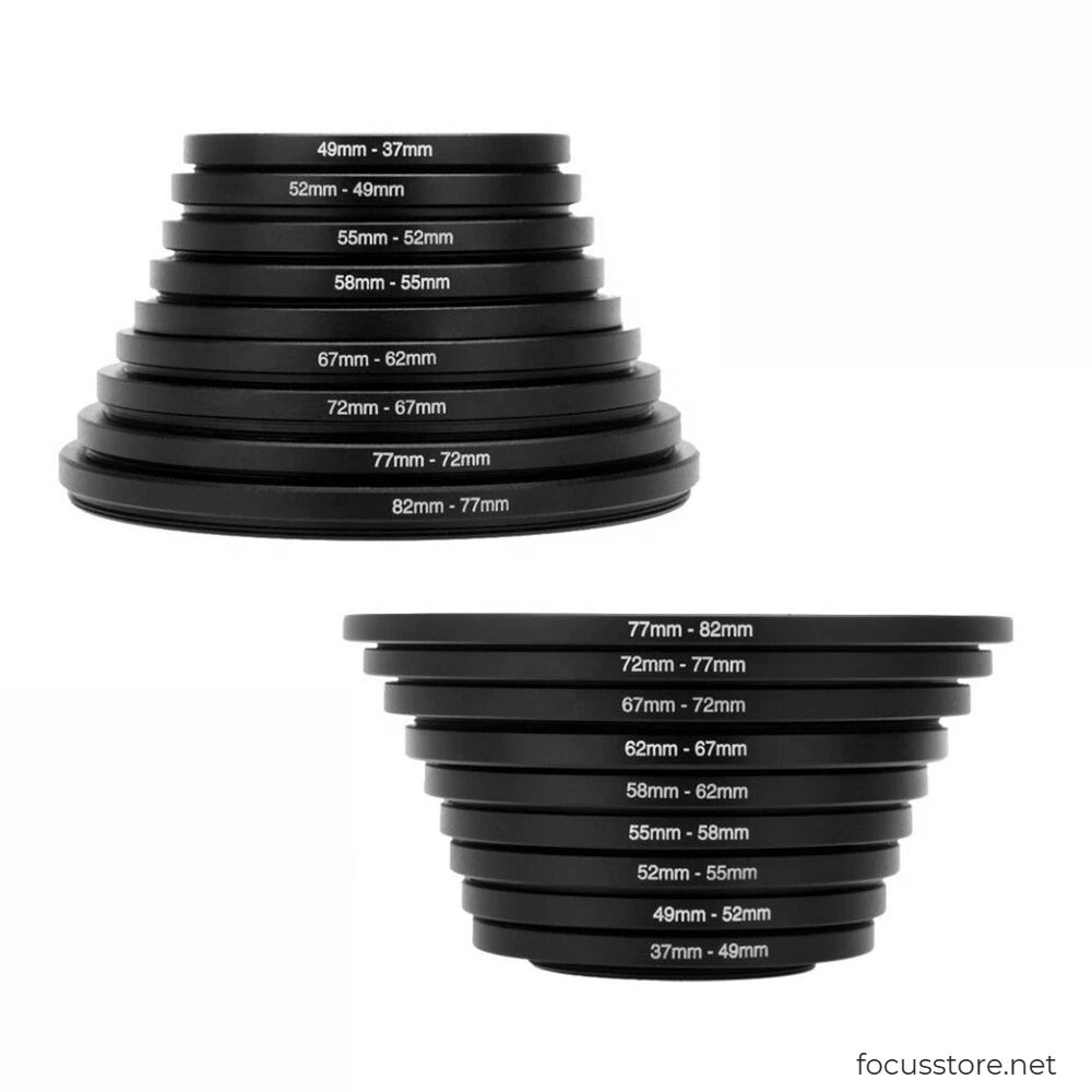 Juego de 18 adaptadores de anillo de aumento y disminución