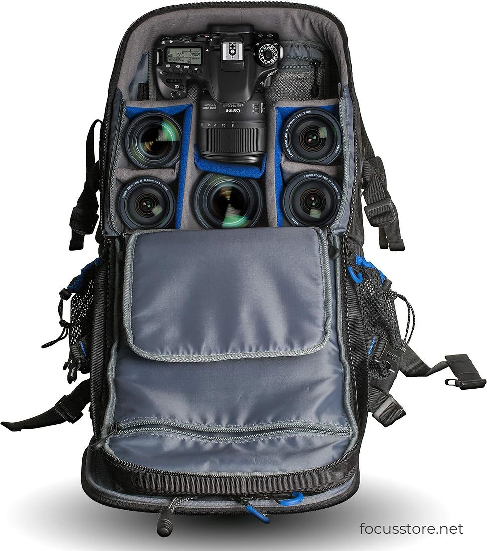 Miniatura: Ultimaxx Mochila extra grande para cámaras, compartimento laptop 15.6"