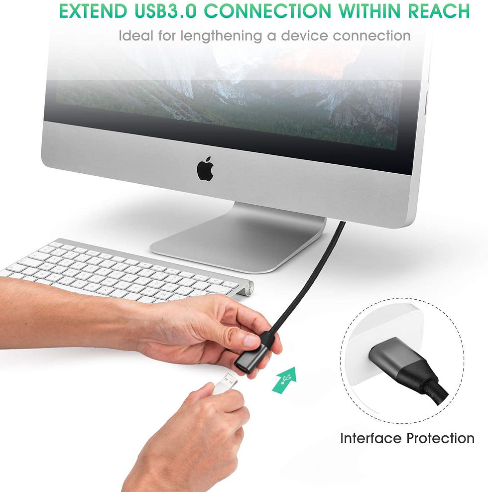 Miniatura: Cable de extensión USB 3.0 tipo A macho a hembra (6m)