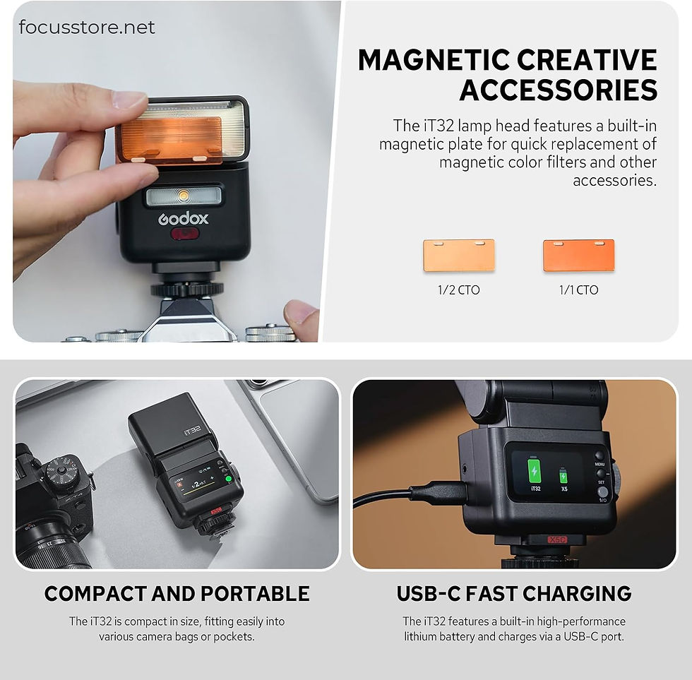 Miniatura: GODOX IT32 TTL Flash para Canon + base magnética X5C