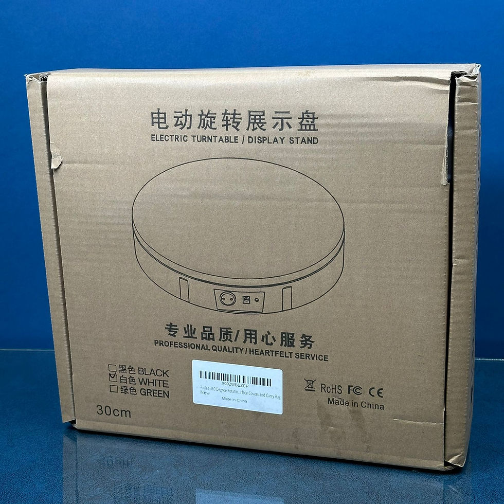 Miniatura: Plato giratorio 360, control remoto, 5 superficies de colores + bolso (blanco)