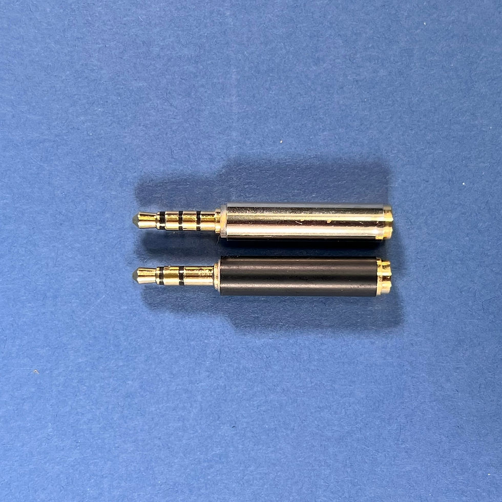 Miniatura: Adaptador TRRS a TRS macho a hembra de 4 y 3 pines para microfono