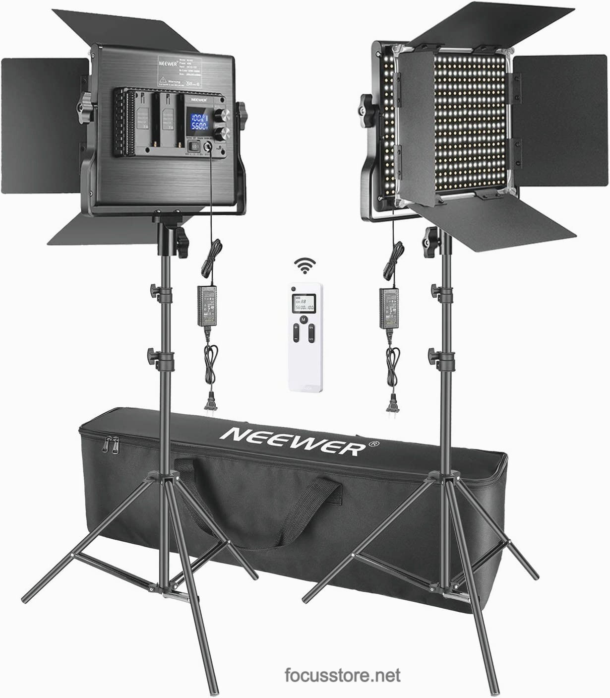 2 pack led Neewer 660 + control remoto