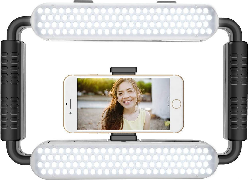 Miniatura: GVM Estabilizador para smartphone con anillo de luz LED de 5600K