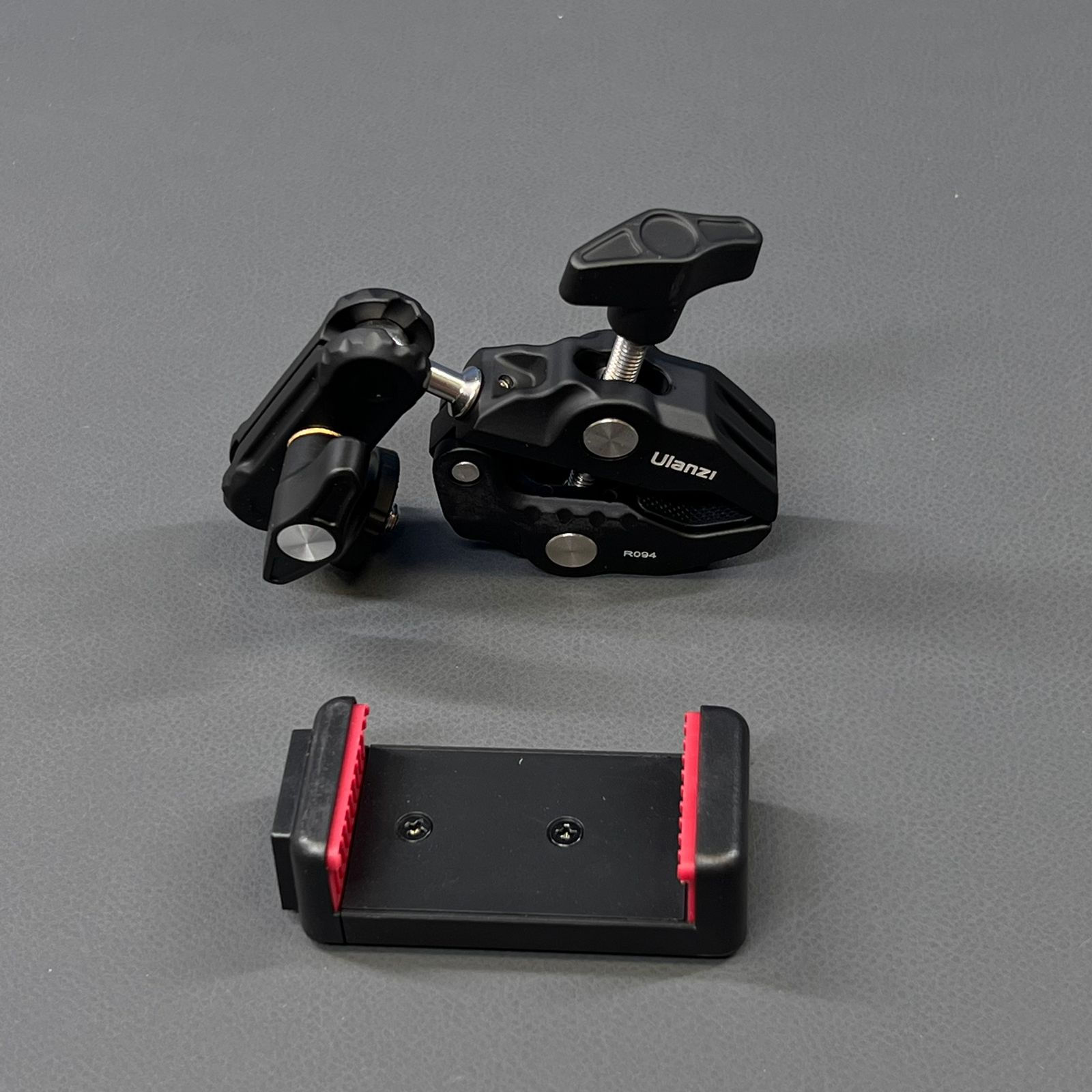 ULANZI Super Clamp - abrazadera de cámara de 360°, con soporte teléfono