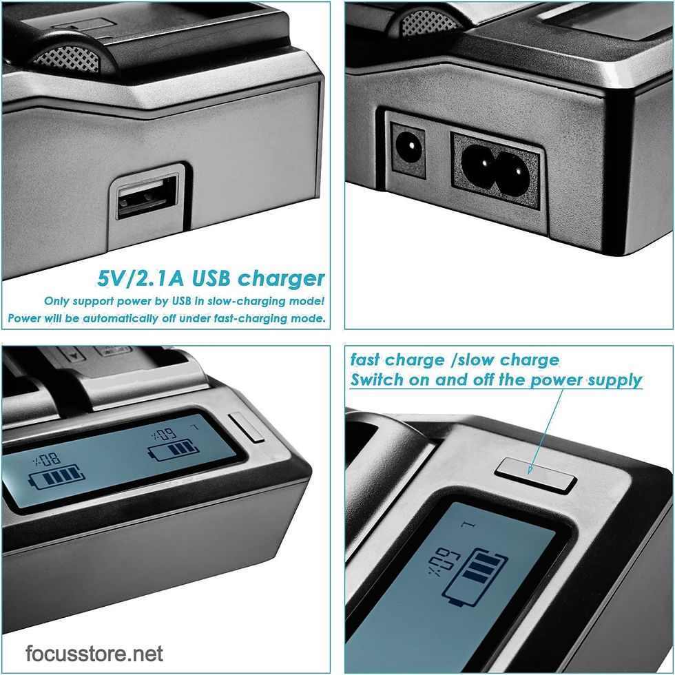 Miniatura: Neewer – Dual Cargador de batería lcd para canon LP-E6