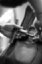 cutting hair close up