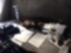 writing desk with letters