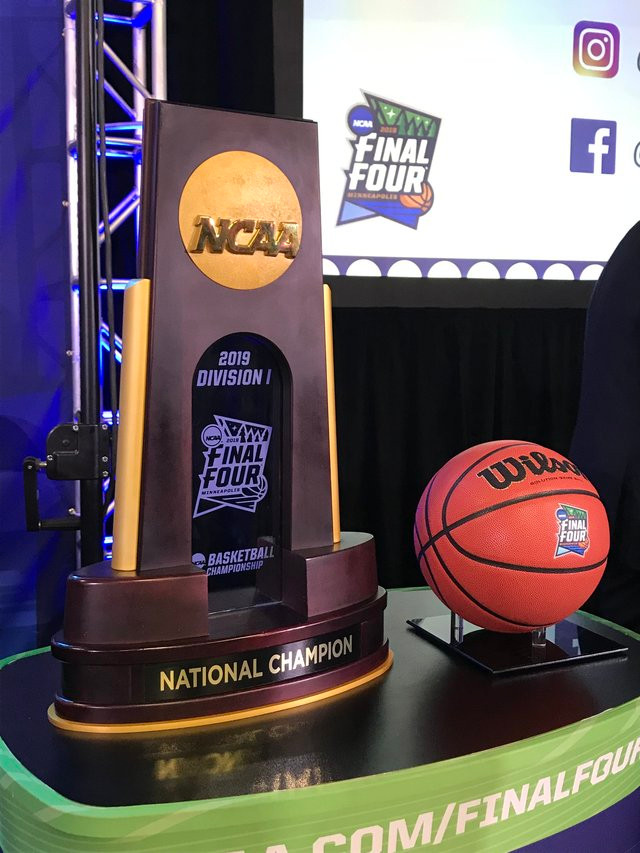 Final Four trophy and Ball