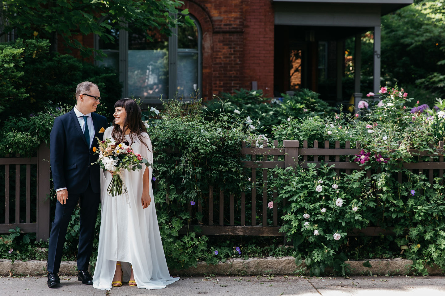 couple on wedding day