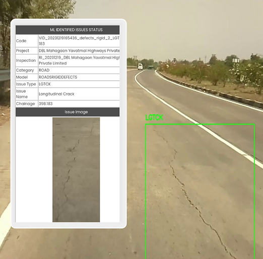 Flexible (Tar) Road Surface Defects Detection