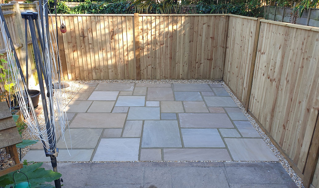 New patio and fence