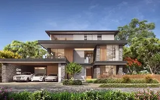 a modern luxuruioes beautiful house with