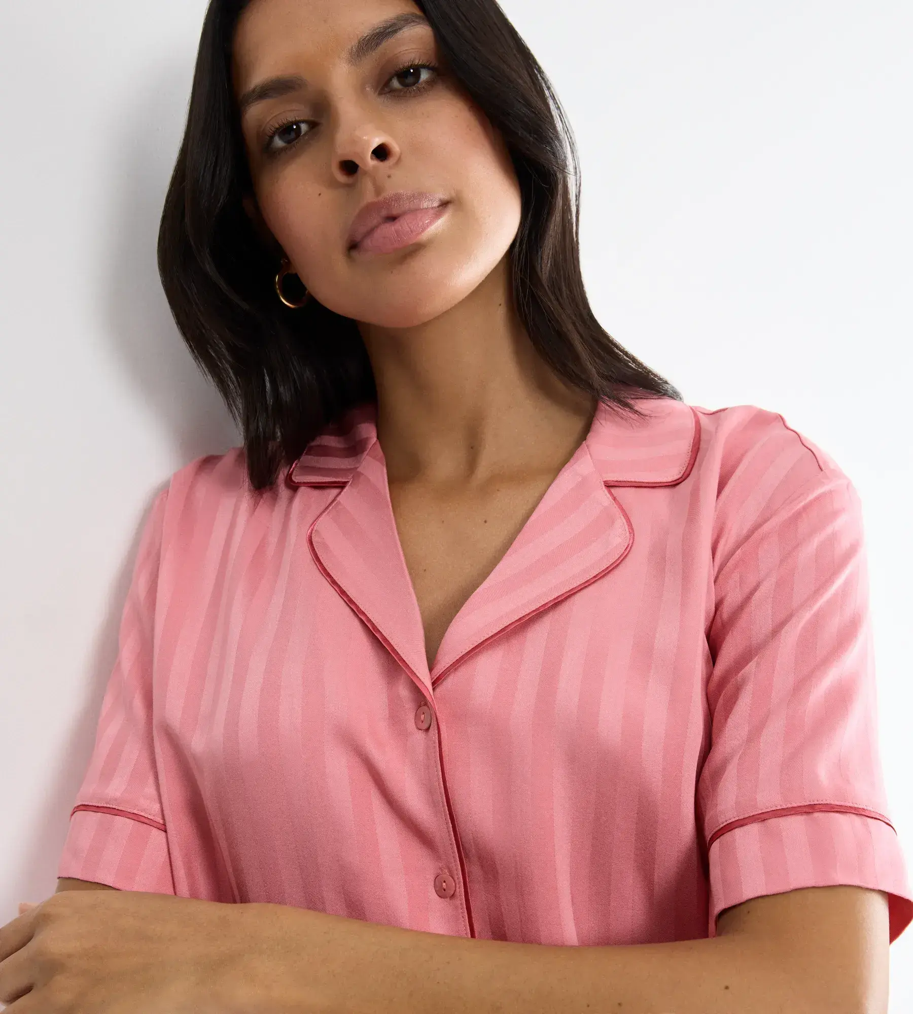 Camicia taglio uomo Triumph Amourette Jacquard col. Cherry Rose