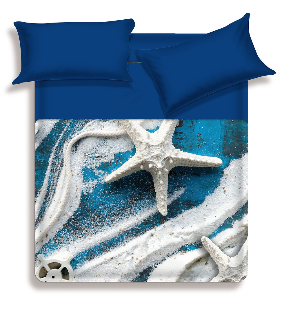 BIANCALUNA Copriletto trapuntato stampa digitale matrimoniale linea Miss Terry