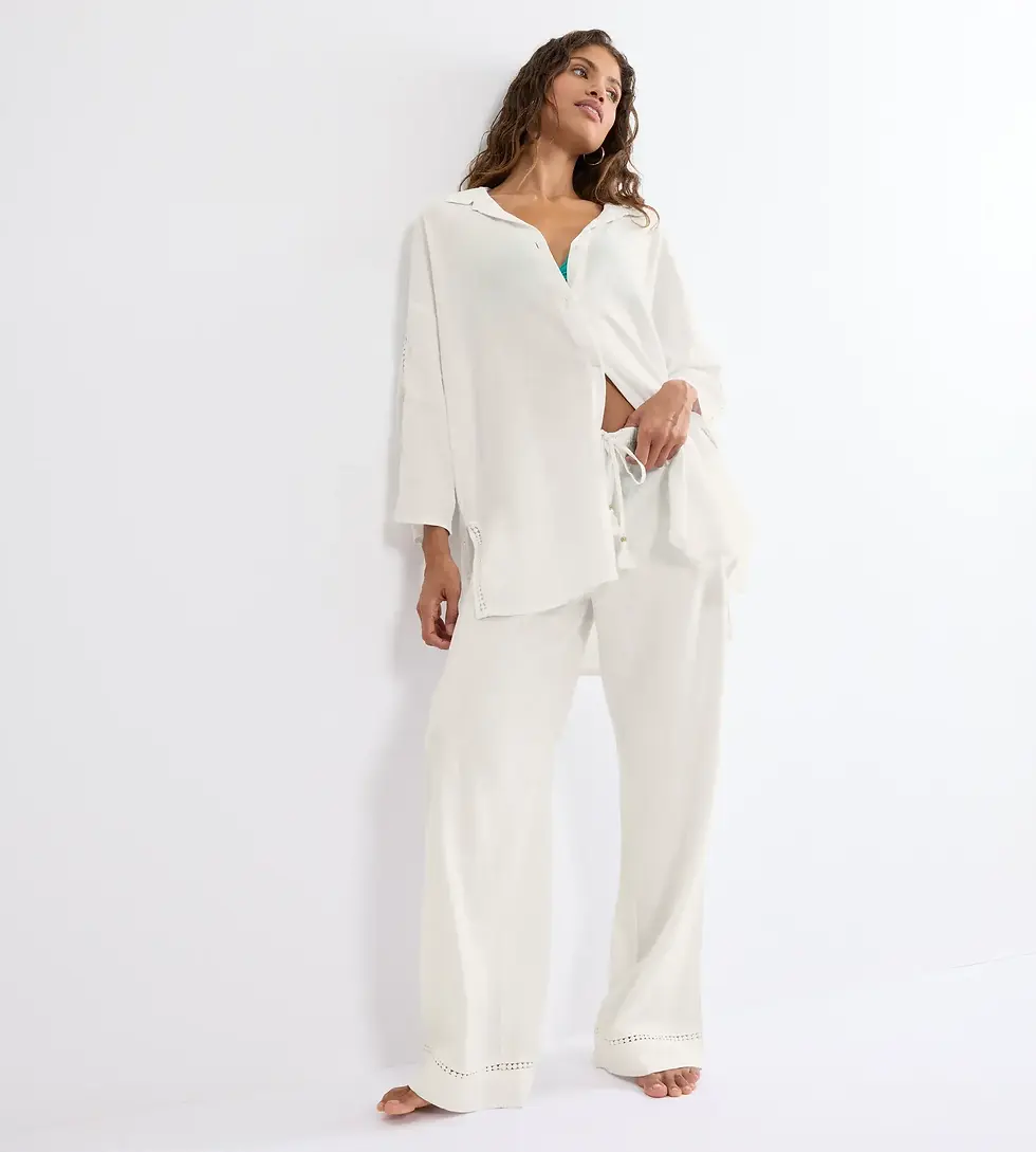 Miniatura: Camicia Copricostume Triumph Summer Wear col. Silk White