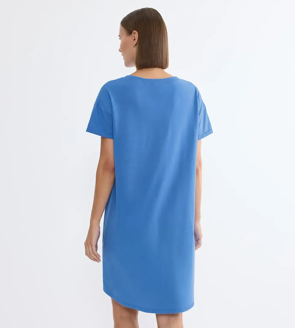 Miniatura: Camicia da notte in cotone manica corta Triumph NDK X02 Colore Ciel