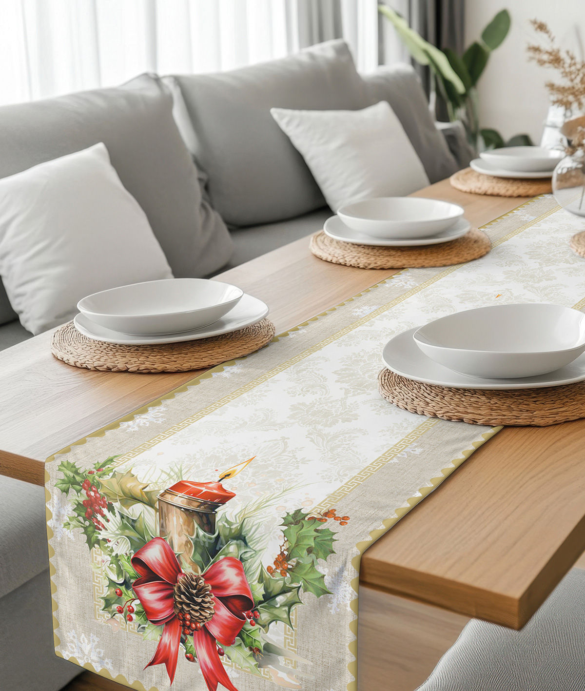 Runner natalizio in gobelin 45X140 Vingi dis. Ginevra