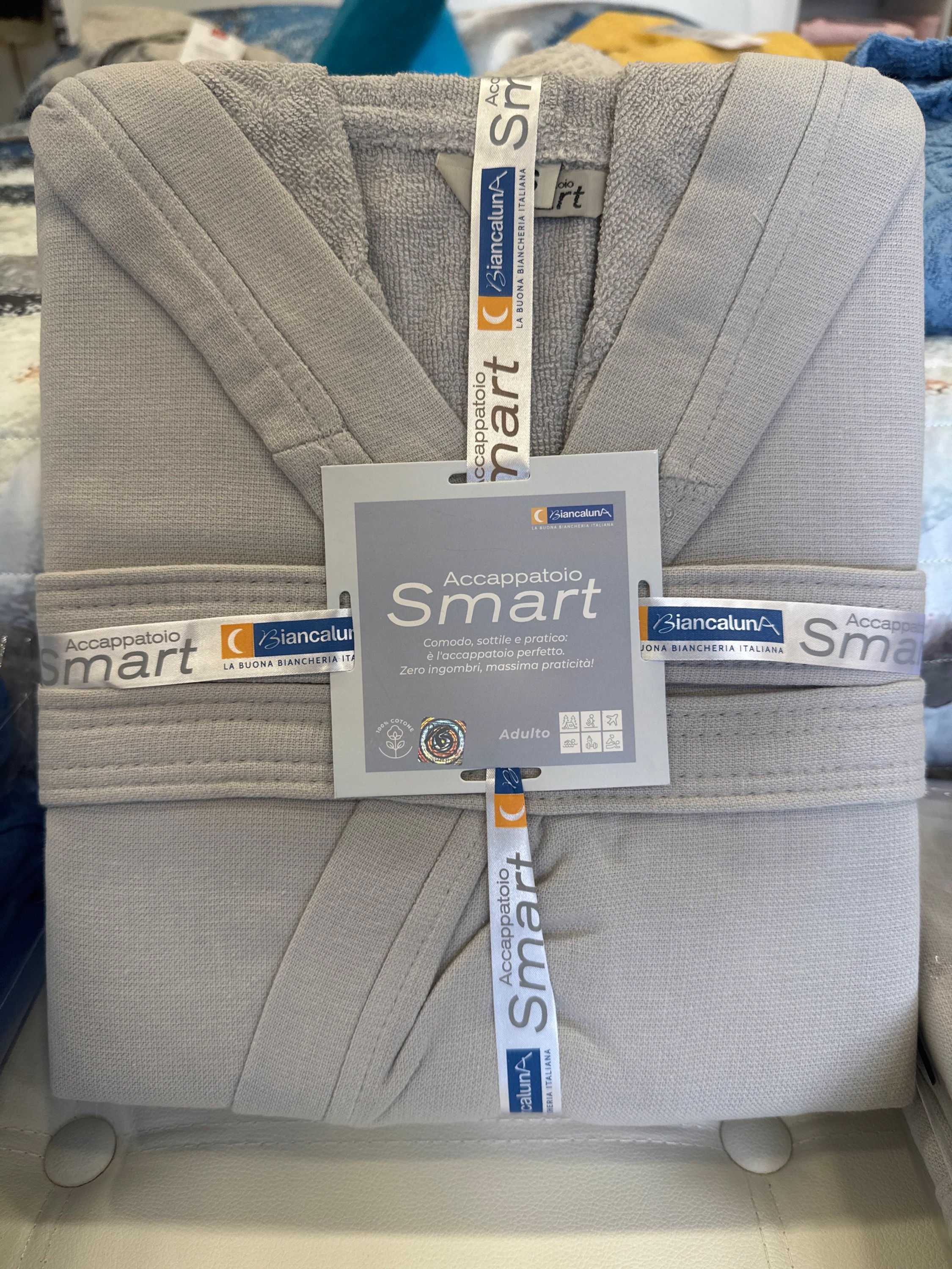 Biancaluna accappatoio in microspugna Smart 100% cotone