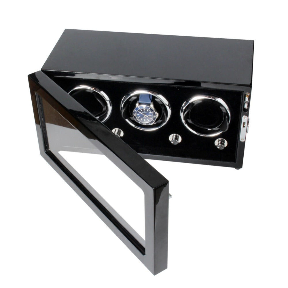 High-End Wood Mechanical Watch Winder Display Box