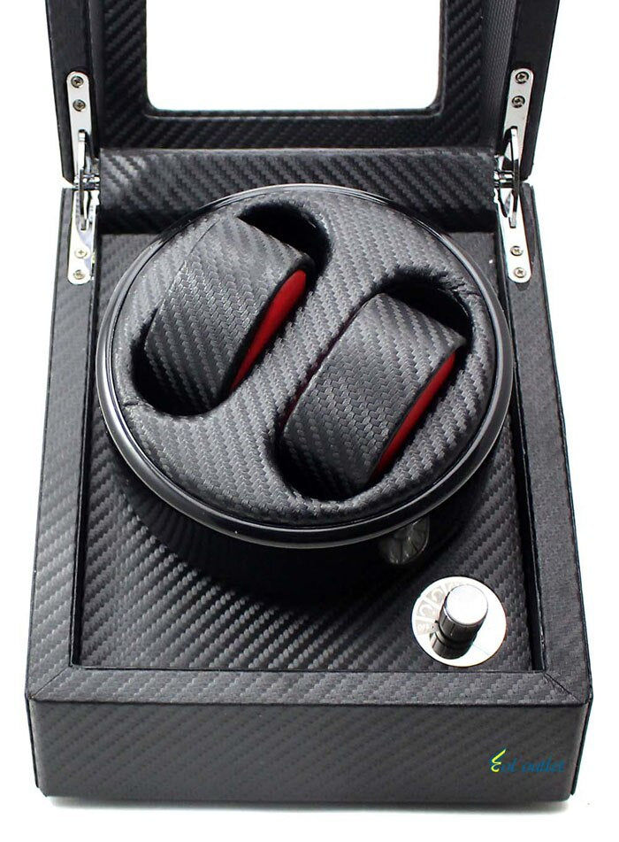 Thumbnail: High-End Ultra Quiet Carbon Fiber Watch Winder for 2 Automatic Watches