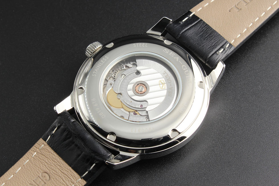 Thumbnail: Seagull Blue Hands Silver Dial Automatic Dress Watch D819.616