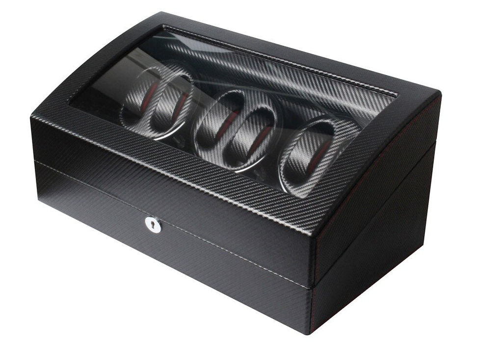 Thumbnail: Carbon Fiber Watch Winder for 6 Automatic Watches
