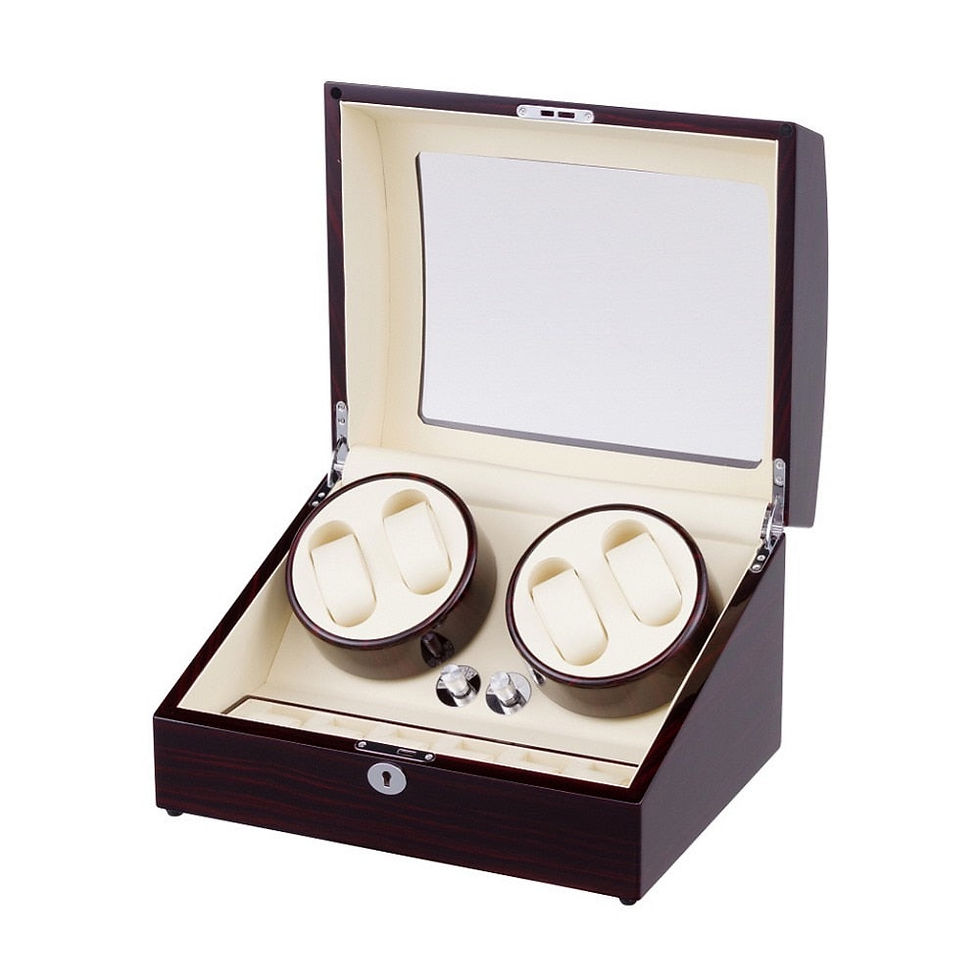 Thumbnail: Automatic Watch Winder and Storage Box for 4 Self-Winding Watches