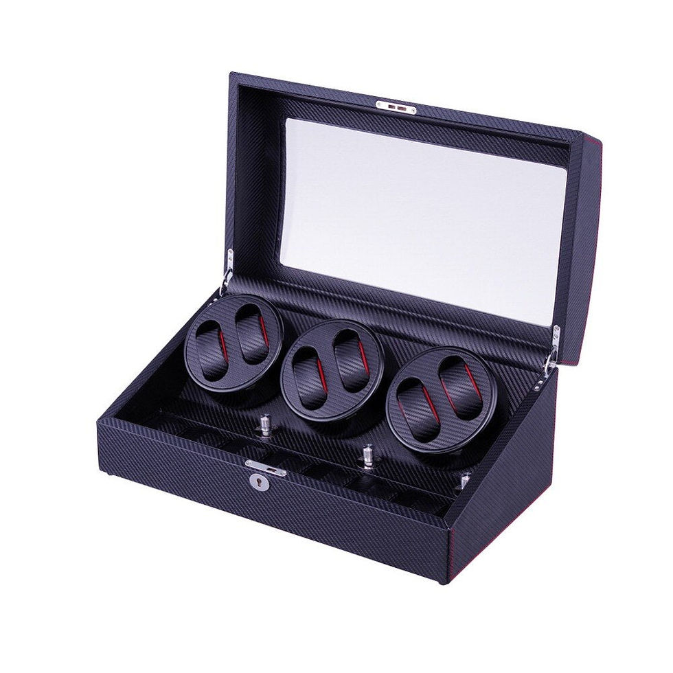 Thumbnail: Watch Winder Box for 6 Automatic Watches With 5 Modes Control
