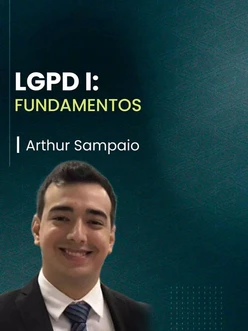 Banner do curso de LGPD, com a imagem do professor à direita, sorrindo.