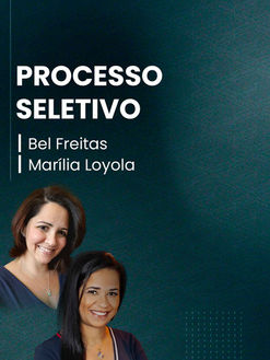 Banner do curso de Processo Seletivo, com a imagem das professoras à direita, sorrindo.