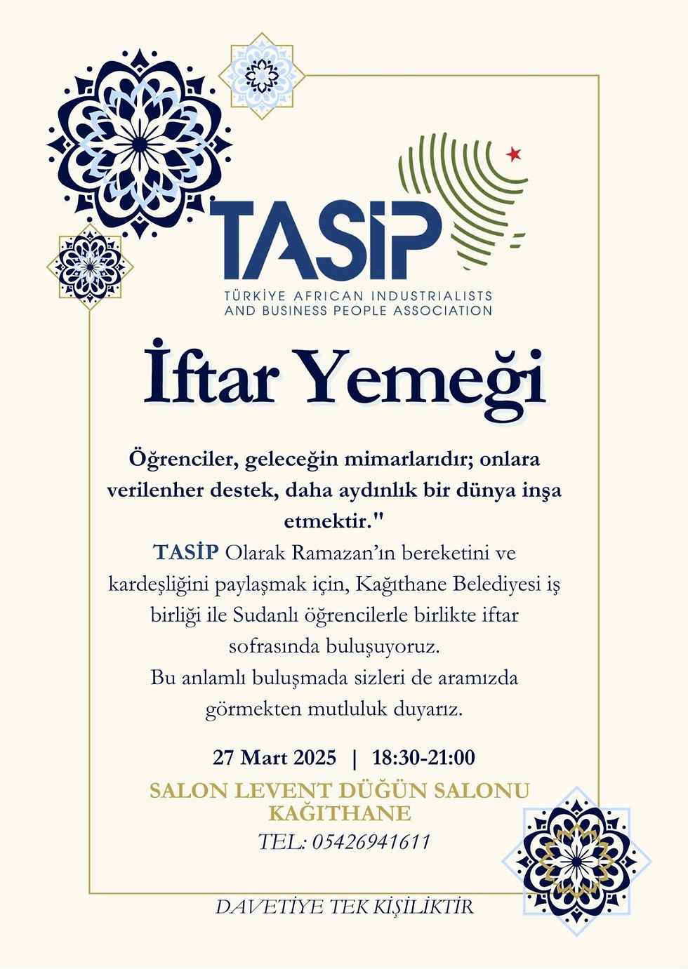 TASİP IFTAR PROGRAMI