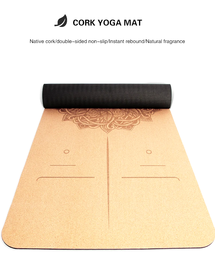 Miniaturebillede: Økologisk Kork yogamåtte - 100% naturmaterialer