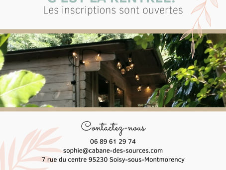 C'est la rentrée à la Cabane des sources ! 