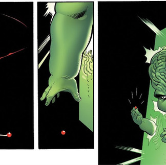 a comics panel of a baby Sam