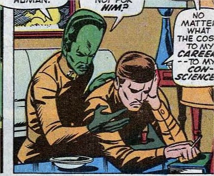 a comics panel of Sam with a hand on Talbot's back