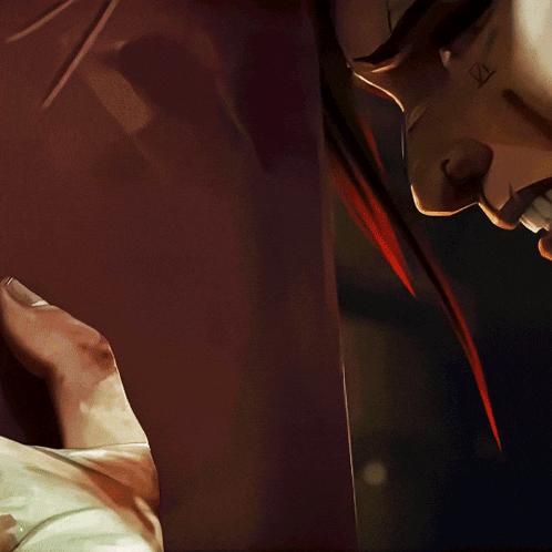  an animated gif of Vi in Arcane screaming