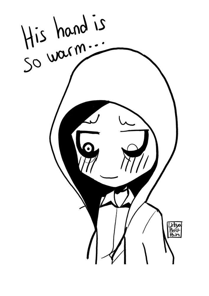a quick doodle of MCU Sam smiling and saying "his hand is so warm..."
