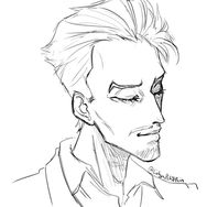 A doodle of human Sam from Immortal Hulk