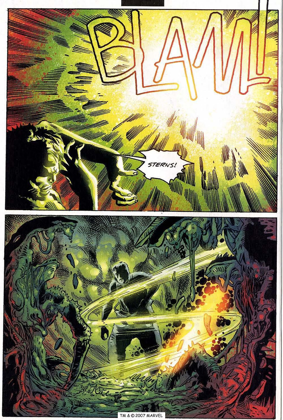 a comics panel of Sam blowing up and Bruce yelling his name and then silently standing in front of the remain of whatever he was