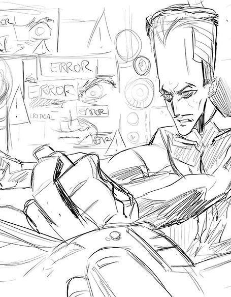 a doodle of Samuel Sterns (comics version)