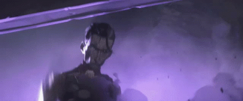 an animated gif of Silco losing his shit and beating someone up through kicks