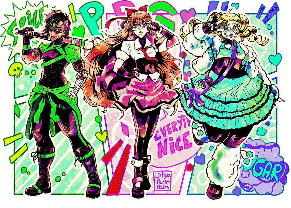 Buttercup, Blossom and Bubble (PowerPuff Girls)