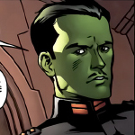 a comics panel of Sam with a normal looking head