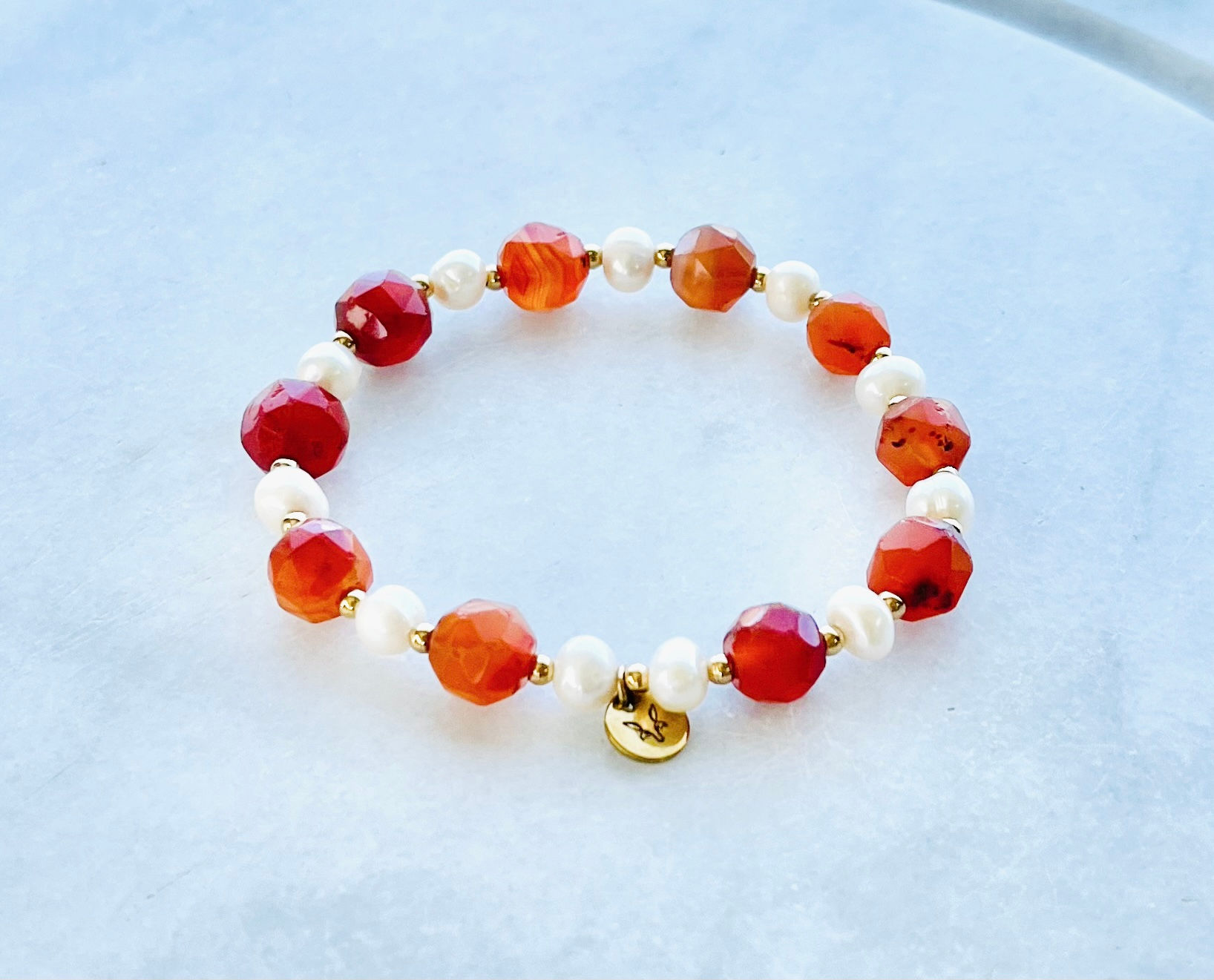 Carneool Pearl Bracelet