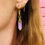 Thumbnail: Tube Purple Earrings