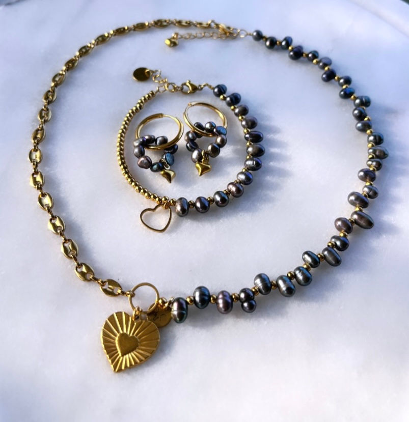 Miniature : Grey Pearl Necklace 