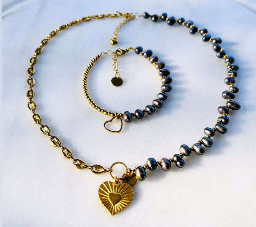 Miniature : Grey Pearl Necklace 