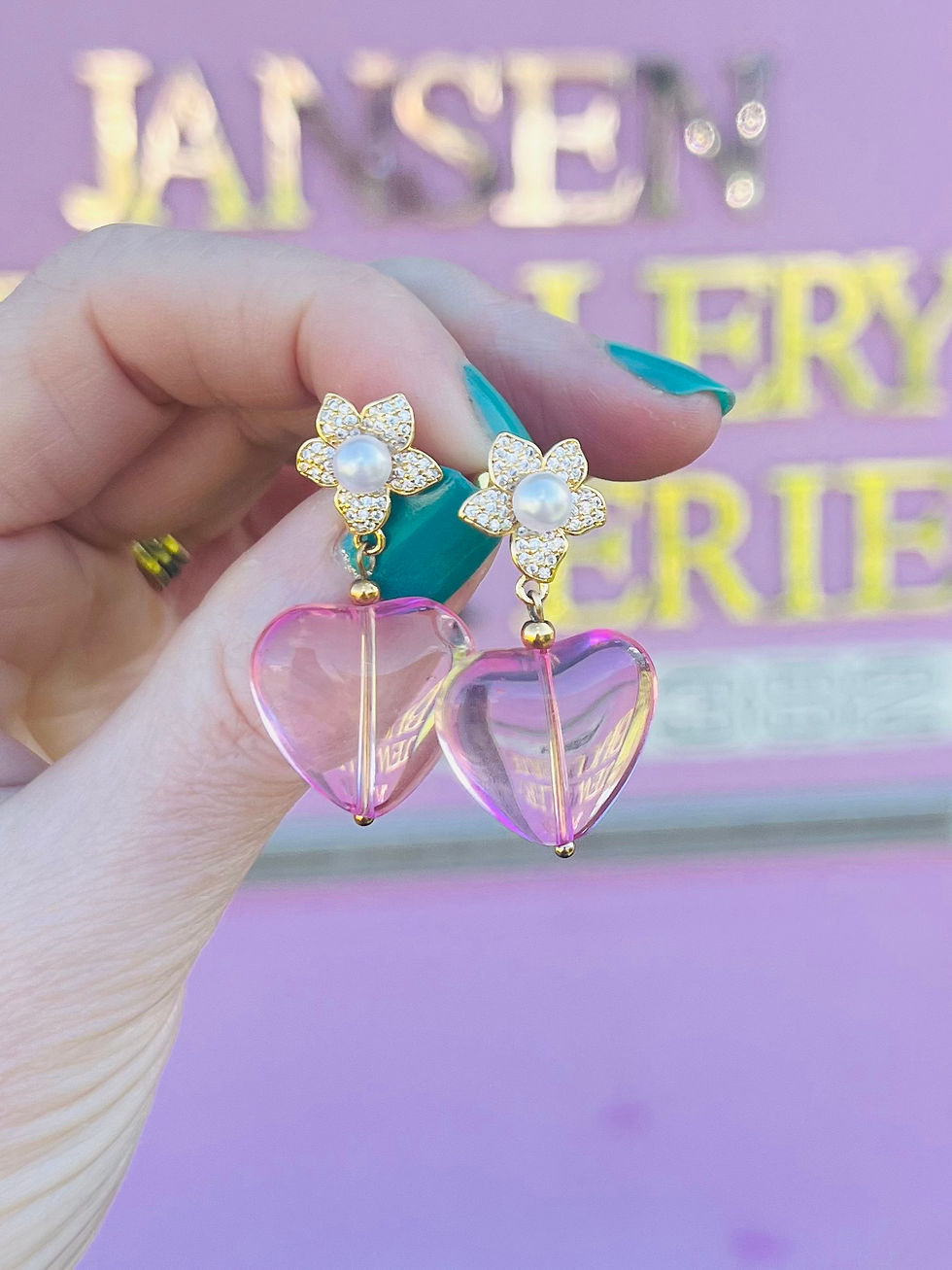Thumbnail: Blush Heart Earrings