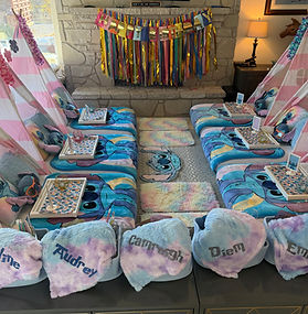 Stitch Theme Hawaiian Sleepover